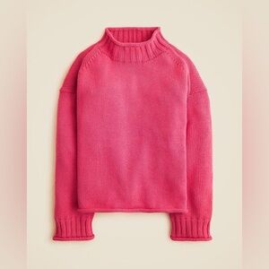 J. Crew 2025 Rollneck Sweater in Pink / Dark Begonia